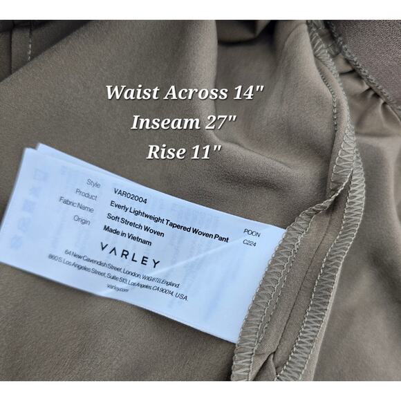 Varley Everly Turnup Taper Pants | Size Small | Tawny - Picture 3 of 8